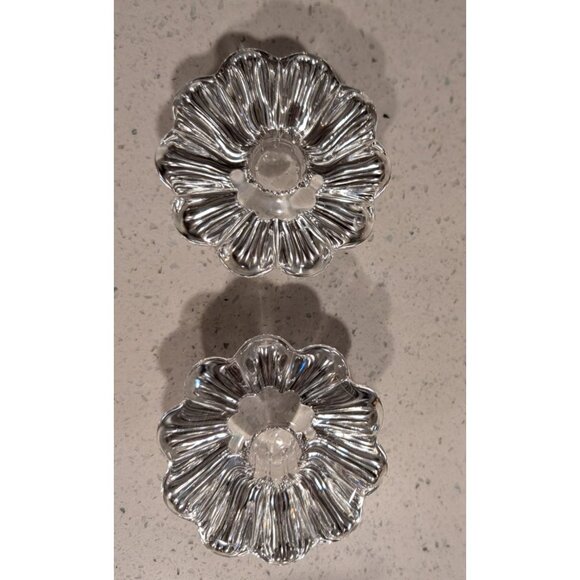 Orrefors Crystal Candle Holders Sven Palmqvist Vintage Stella Pattern - Picture 4 of 16